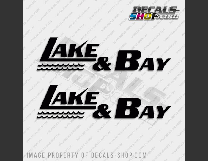 Lake & Bay Boat Logo Decal Set of 2 Lake & Bay Boat Logo Decal Set of 2